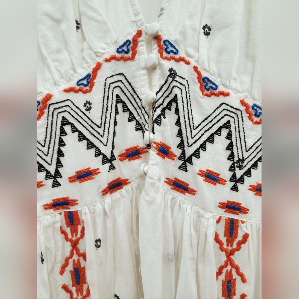Free People Real Romance Embroidered Dress Top - Picture 6 of 6